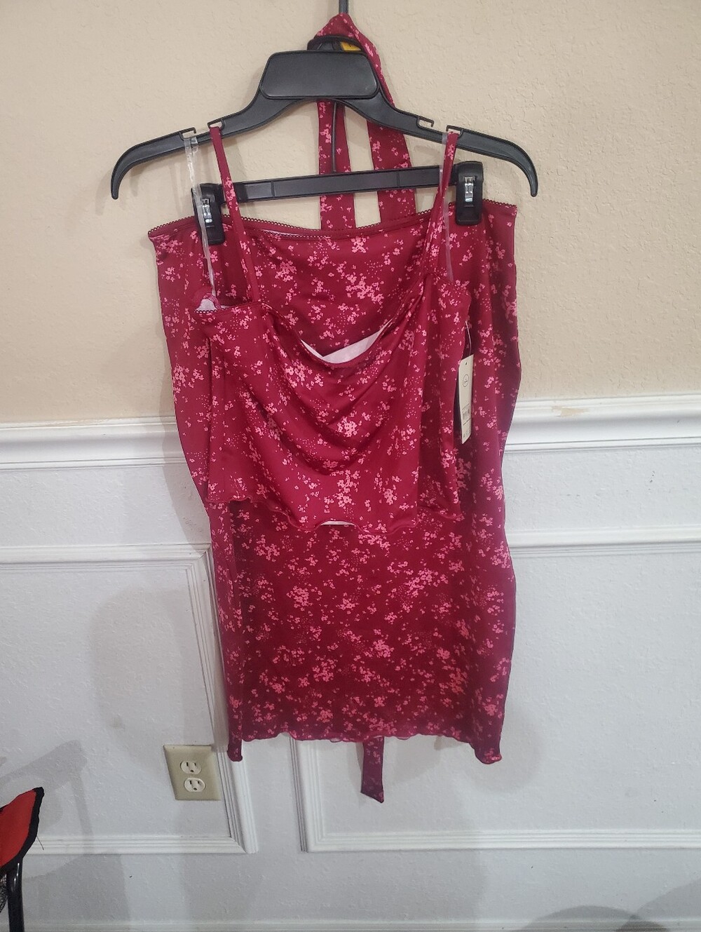 No Boundaries Burgundy Floral Sundress